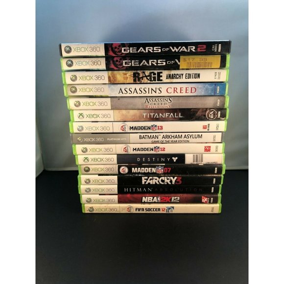 XBOX 360 Lot 15 GAMES VERY CLEAN DISCS BATMAN ASSASSINS CREED GOW TITAN FALL
